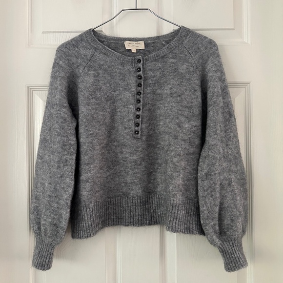 Sezane Leon Jumper Mohair Wool Sweater Gray Women’s Size Small - Picture 4 of 13